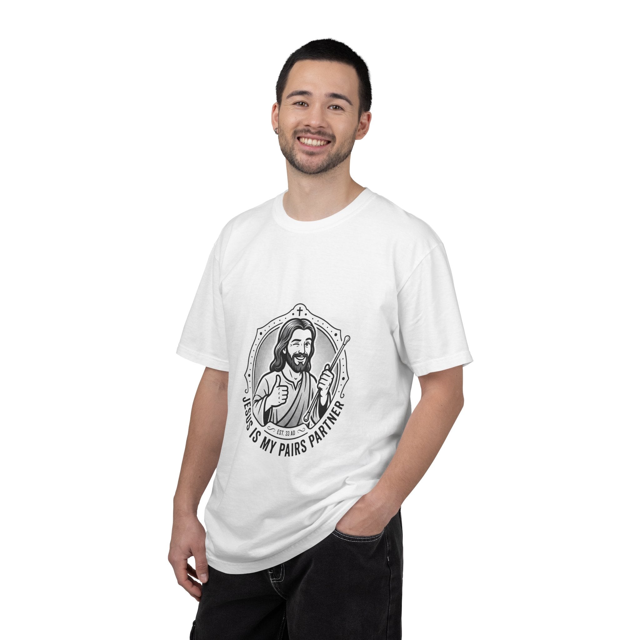 Jesus Is My Pairs Partner T-Shirt — Baton Twirling Tee for Twirlers