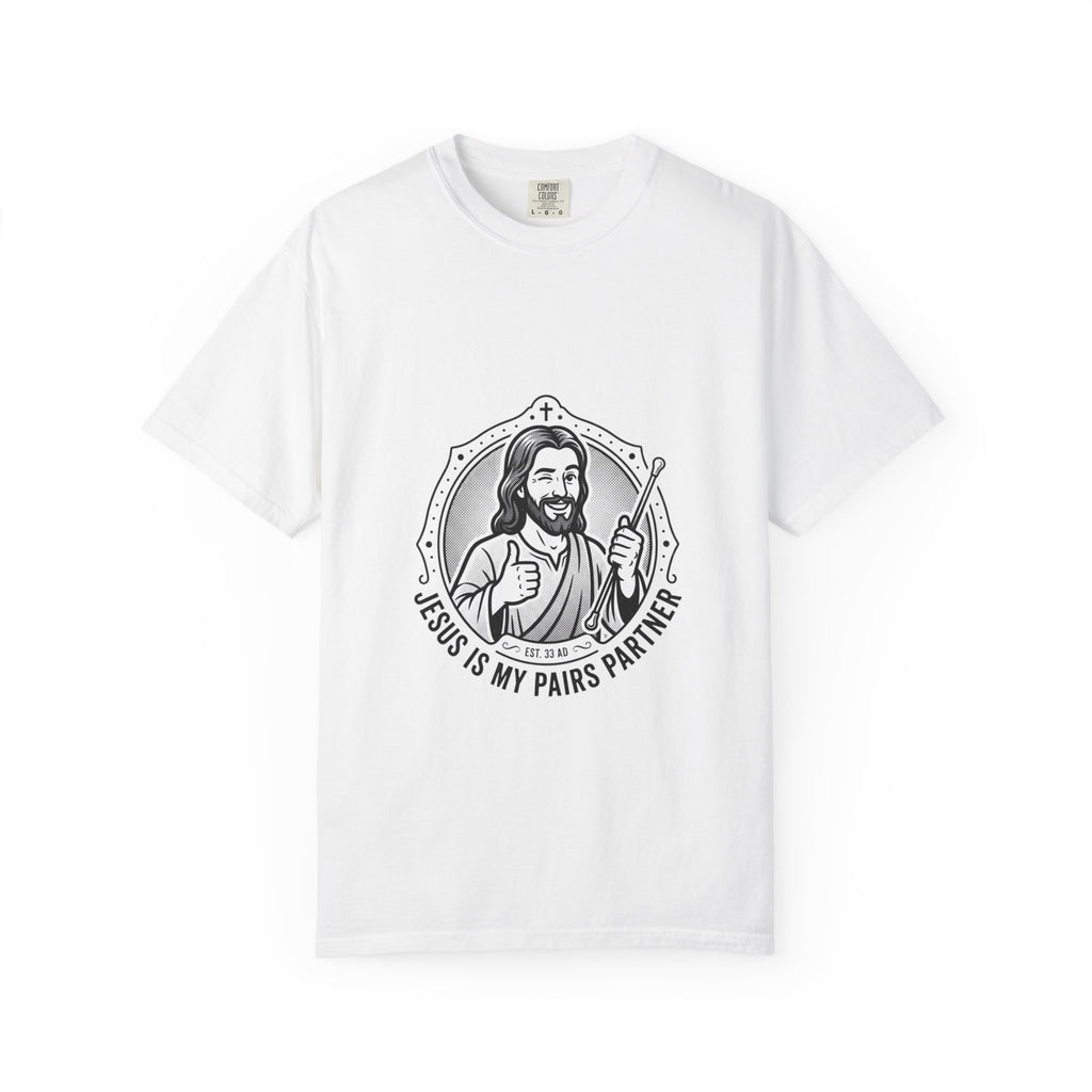 Jesus Is My Pairs Partner T-Shirt — Baton Twirling Tee for Twirlers