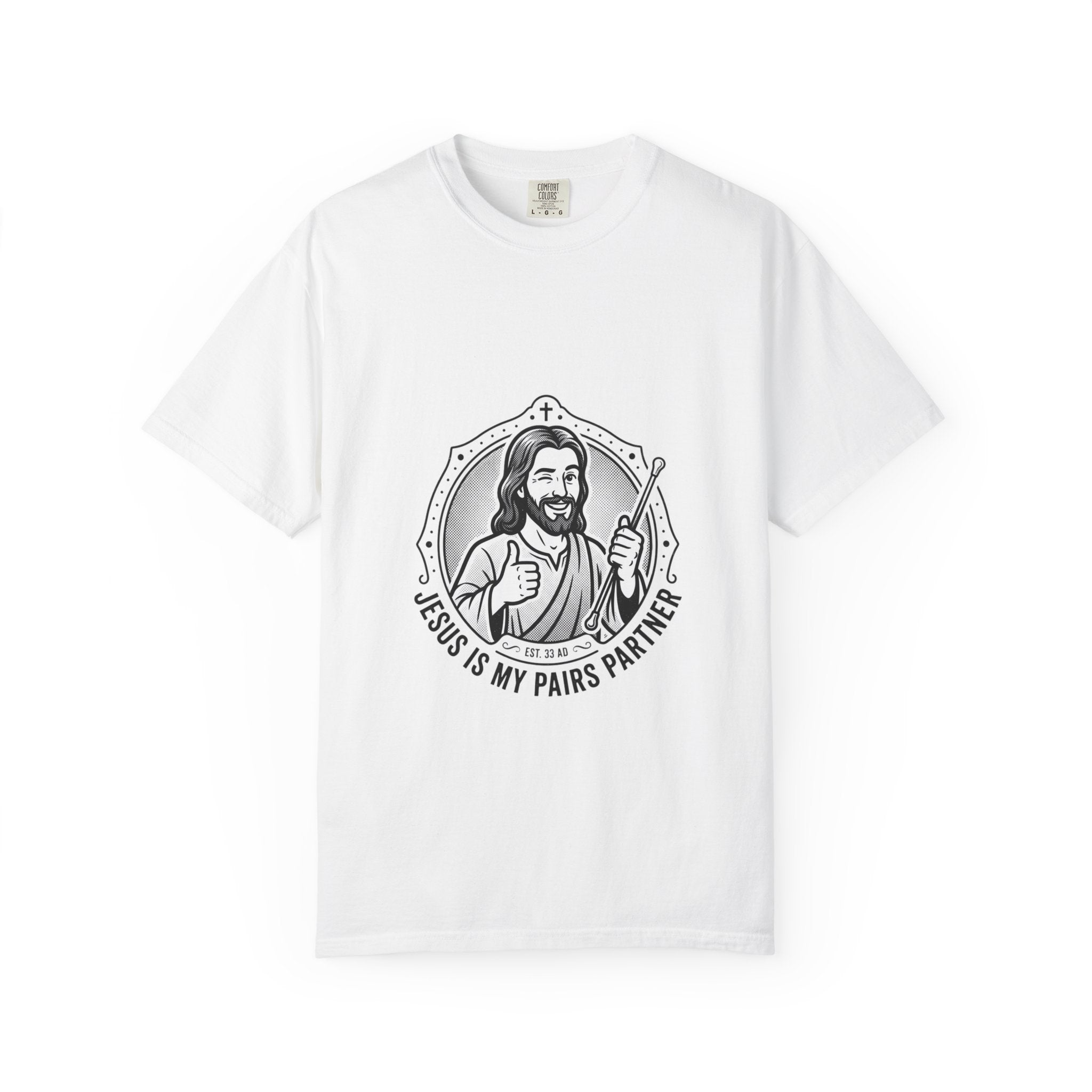 Jesus Is My Pairs Partner T-Shirt — Baton Twirling Tee for Twirlers